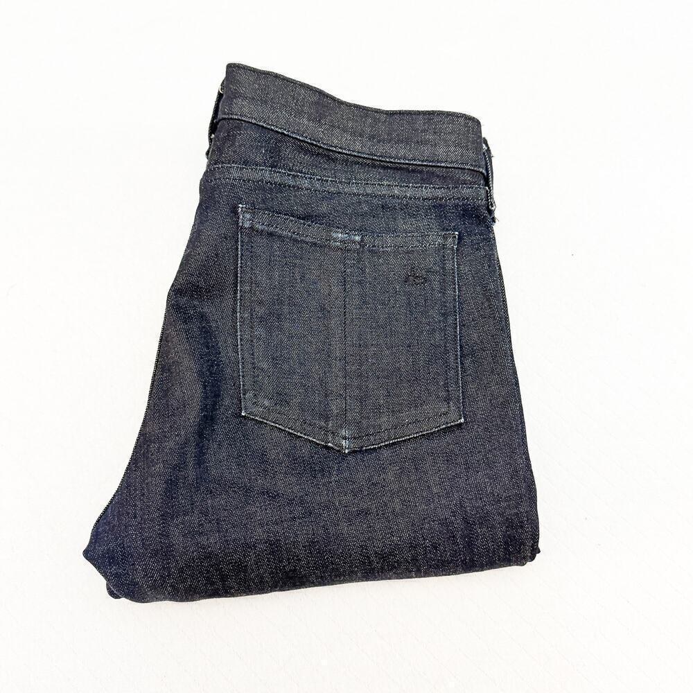 Rag & Bone Stiletto Boot Dark Wash Denim Jeans Olive Bootcut Zip Fly Size 28